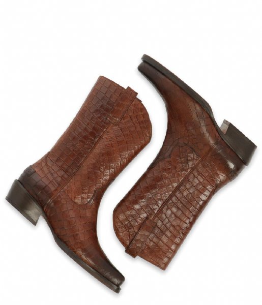 Shabbies Cowboy boot Western Boot Croco Printed Leather Cognac (2004)